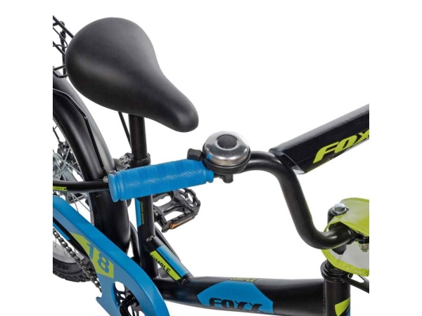 (м) Велосипед детский FOXX 18"183SIMPLE.BK5 чёрный, сталь, тормоз нож, крылья, багажник, защита А-ти фото