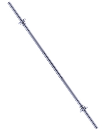 Гриф для штанги прямой STARFIT BB-103 120 см, d=25 мм, металл, с металлическими замками, хром фото