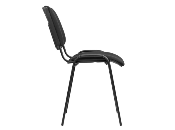 Стул для персонала и посетителей "ИЗО", черный каркас, ткань черная, В-14/С-11 фото