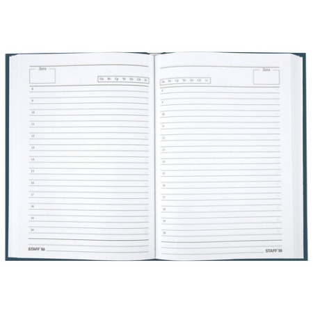 Ежедневник недат. А5, 145х215, ламинированная обложка с фольгой, 128л, STAFF, Silver,113526 фото