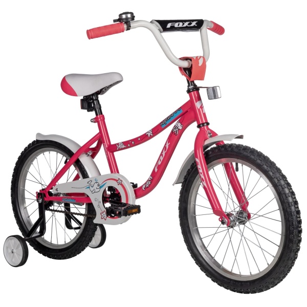 (м) Велосипед детский FOXX 18"183NEPTUNE.PN5 розовый, защита А-тип, короткие крылья, нет багажника фото