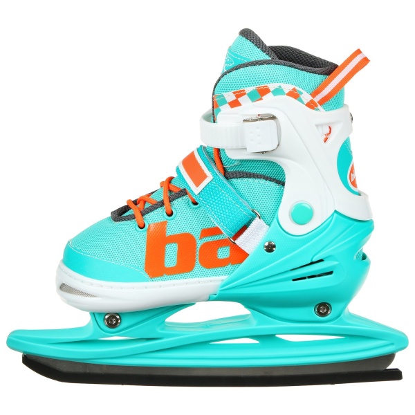 Раздвижные коньки-ролики BlackAqua AS-408, мятный/оранжевый (31-34) фото