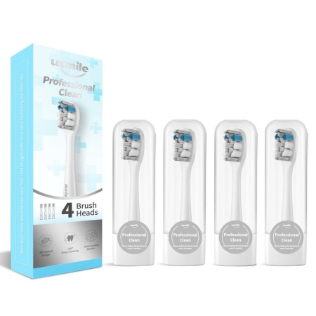 Насадки для зубной щетки USMILE PRO01 (4шт.) серый фото