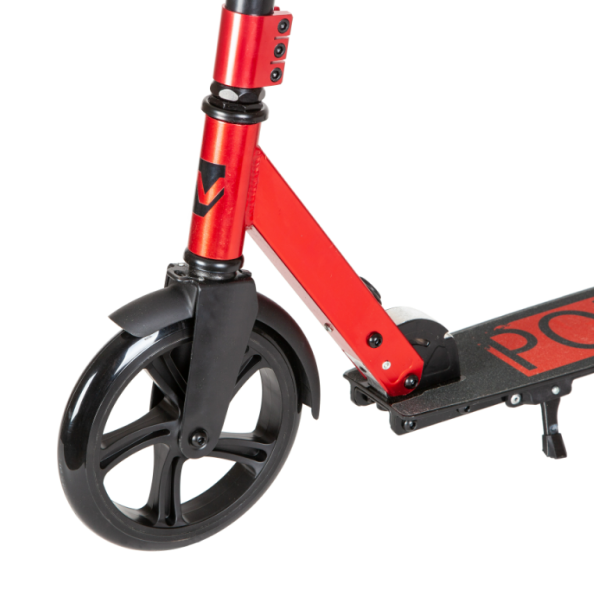 Самокат городской NOVATRACK 200.POLIS.RD22 PRO алюминий, складной с помощью кнопки на раме, эр фото