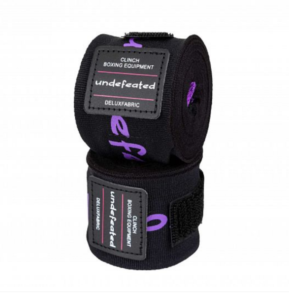 Бинты боксерские Clinch Boxing Hand Wrap Undefeated черные (длина 3.5 м) фото