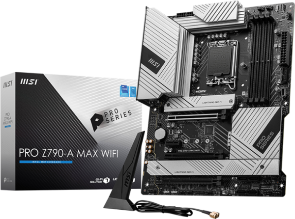 Материнская плата MB MSI PRO Z790-A MAX WIFI <S-1700 Intel Z790 4xDDR5 ATX AC`97 8ch(7.1) 2.5Gg RAID фото
