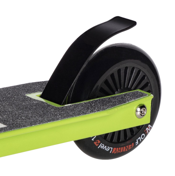 Самокат трюковый NOVATRACK 100P.WOLFJR.GN26 Wolf JR, 100 мм, зеленый фото
