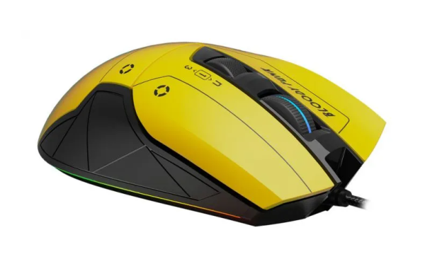 Мышь A4 Tech Bloody W70 Max Punk желтый/черный оптическая (10000dpi) USB (11but) фото