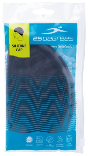 Шапочка для плавания 25DEGREES Nuance Black 25D21004A, силикон фото