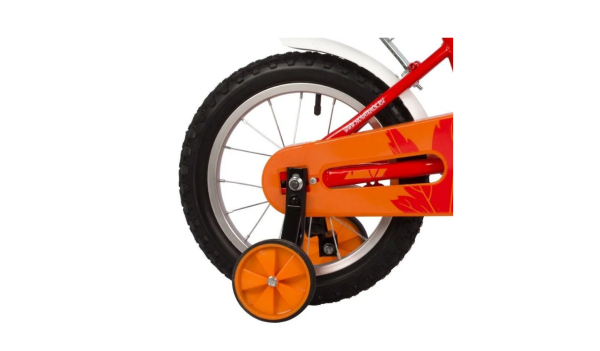 (м) Велосипед детский NOVATRACK 14"144MAPLE.RD22  красный, полная защита цепи, тормоз нож, крылья цв фото
