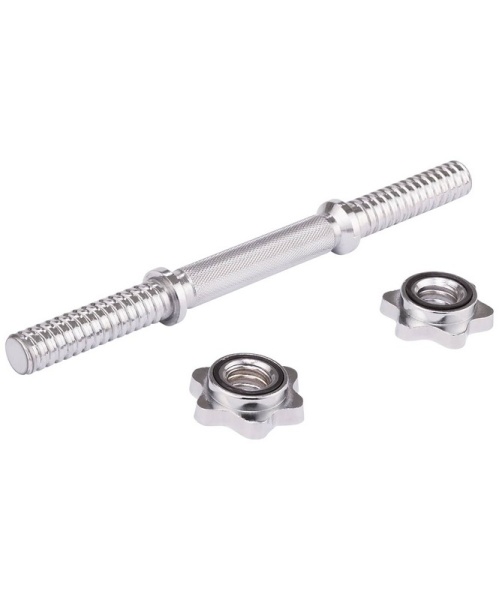 Гриф гантельный STARFIT BB-107 45 см, d=25 мм, металлический, хромированный фото