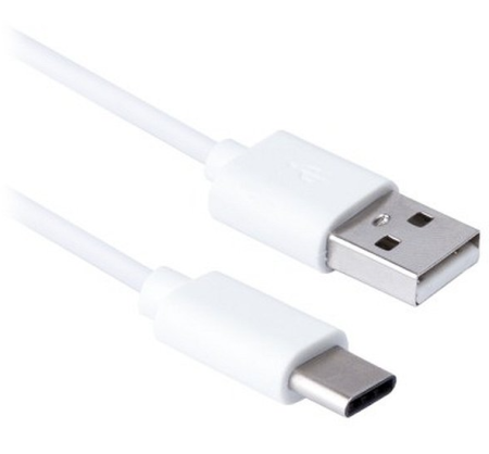 Кабель USB - Type-C "Maverick" 1м белый фото