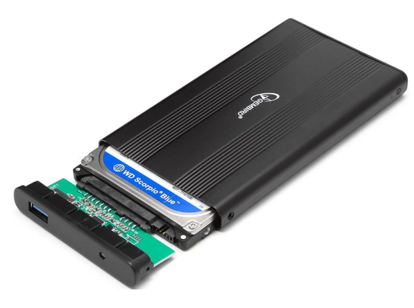 Внешний корпус USB 3.0 для 2.5" HDD/SSD Gembird EE2-U3S-5, порт USB, SATA III, металл, чёрный фото
