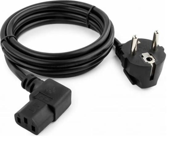 Кабель питания Cablexpert PC-186A-VDE, Schuko-C13, VDE, 3х0.75мм2, 10А, 1.8м, угл.разъем фото