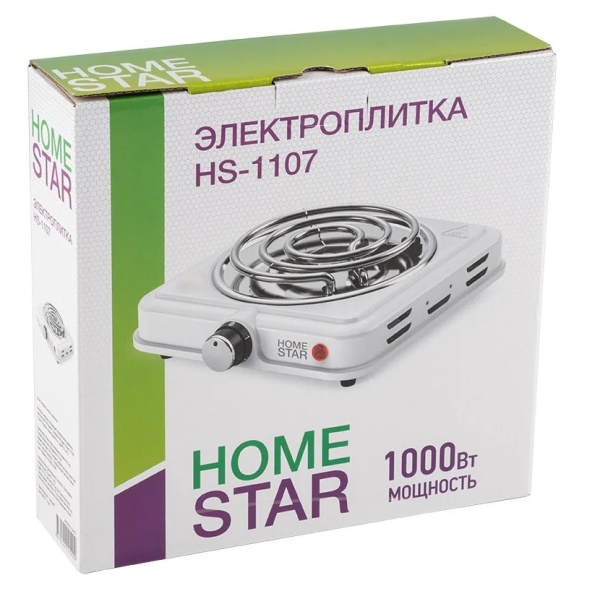 Настольная плитка HOMESTAR HS-1107 (1 спираль) белый фото