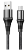 Кабель USB - MicroUSB HOCO X50 1м черный фото