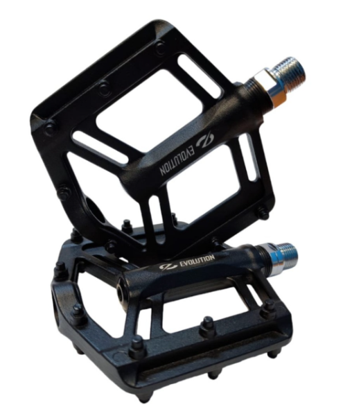 Педали EVOLUTION PLATFORM алюминиевые, 114x108мм, резьба 9/16", 1 промподшипник + 1 DU подштпник , ч фото