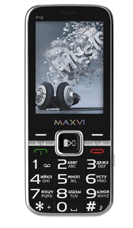 Мобильный телефон MAXVI P18 Black (Черный) купить ЦИТ Мобильный телефон MAXVI P18 Black (Черный) фото