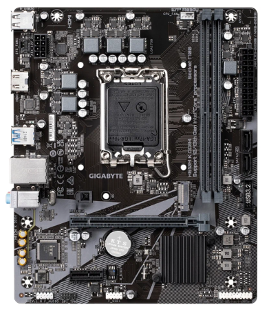 Материнская плата Gigabyte H610M K DDR4 Soc-1700 Intel H610 2xDDR4 mATX AC`97 8ch(7.1) GbLAN+HDMI RT фото