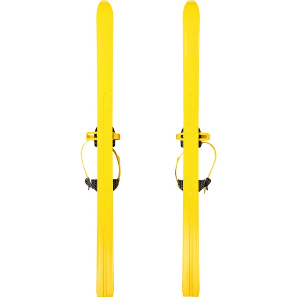 Лыжи детские Вираж-спорт желтые с палками 100/100 фото