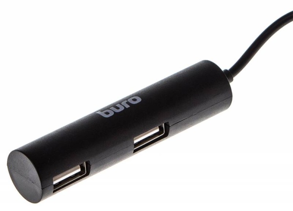 Разветвитель USB 2.0 Buro BU-HUB4-0.5R-U2.0 4порт. черный фото