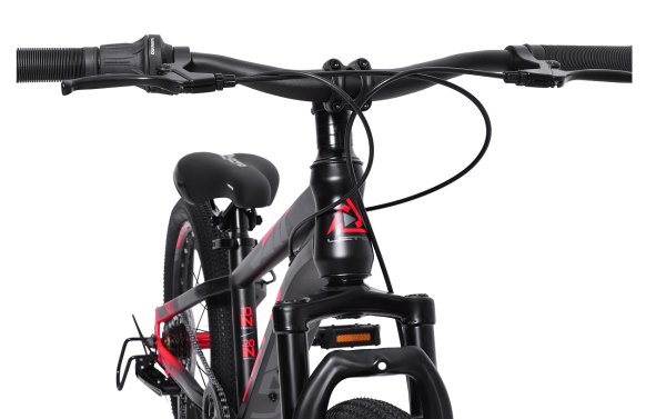 (м) Велосипед детский LETO 20"DRAGON, сталь, рама 10,5", 6-ск, черный/красный фото