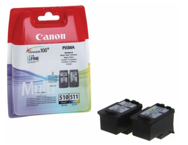 Картридж струйный Canon PG-510/CL-511 2970B010 многоцветный/черный набор для Canon 240/260/280/480/4 фото