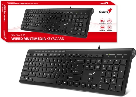 Клавиатура Genius SlimStar 230II Black USB  фото