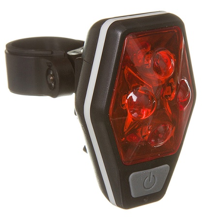 Велофонарь задний STG TL5437, 4 красФонарь STG задний TL5437, 4 красных диода по 0,5 ватт, с линзами фото