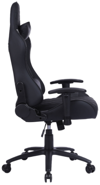 Кресло игровое Cactus CS-CHR-030BL черный эко.кожа с подголов. крестов. сталь  фото