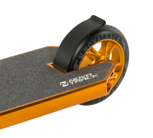 Самокат трюковый NOVATRACK 110A.PSYCHO.GD25 Psycho 20, колеса 110 мм, IHC, золотой фото