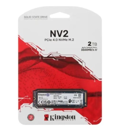 Накопитель SSD 2Tb M.2 2280 Kingston NV2 3500/2800 NVMe PCIEx4 (SNV2S/2000G) фото