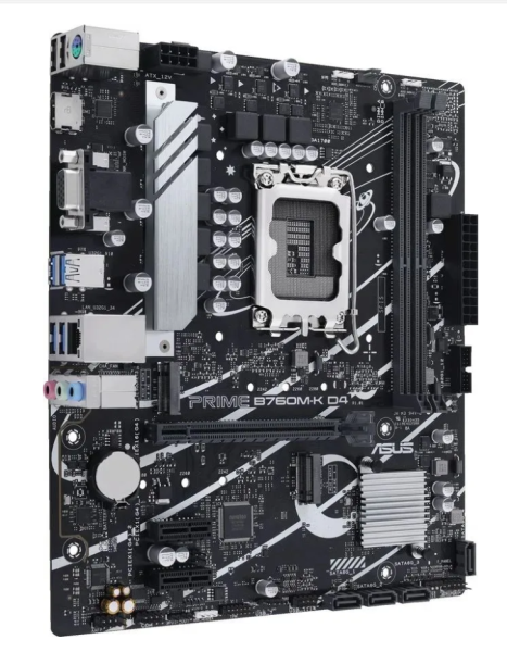 Материнская плата ASUS PRIME B760M-K D4 <S-1700 Intel B760 2xDDR4 mATX AC`97 8ch(7.1) GbLAN RAID+VGA фото