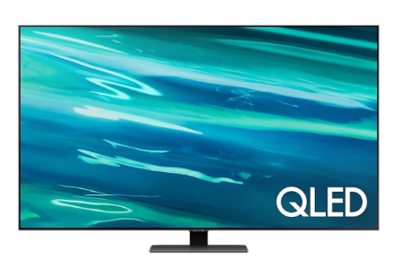 Телевизор QLED SAMSUNG 55" QE55Q80AAUXCE UltraHD/60Hz/DVB-T2/DVB-C/DVB-S2/USB/WiFi/Smart TV  фото