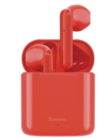 Беспроводные bluetooth наушники Baseus W09 Encok True красный фото