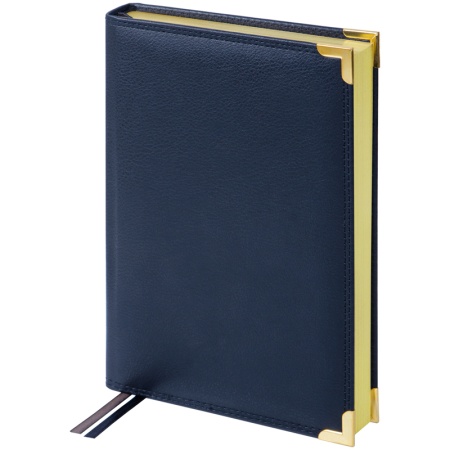Ежедневник недат. A5, 160л., кожа, Delucci, фактурная кожа, зол. срез фото