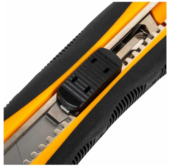 Нож универсальный мощный 25 мм BRAUBERG EXTRA-DL, с двумя фиксаторами, резиновые вставки, 238732 фото