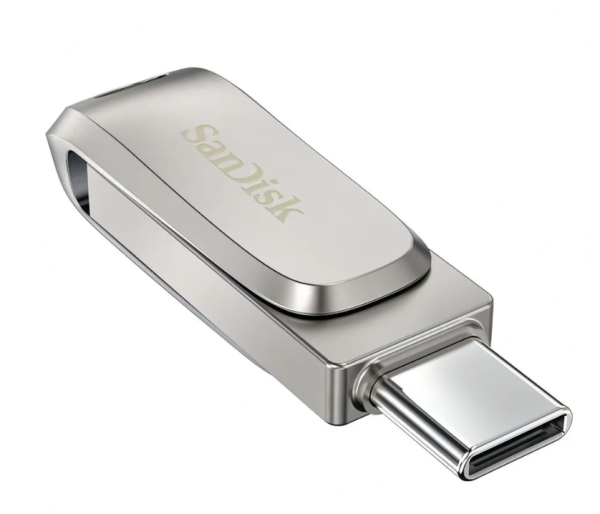 USB флеш-накопитель Sandisk Ultra Dual Drive Luxe 32ГБ, USB3.1, серебристый [sdddc4-032g-g46] фото
