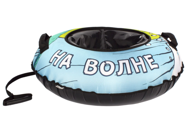 Тюбинг D-1000 мм Snowstorm модель BZ-100_WAVE, 100 см, голубой с черным W112880 фото