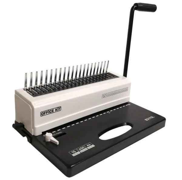Брошюровщик Office Kit B2115L  A4/перф.15л.сшив./макc. 450л./пластик. пруж. до 51мм фото