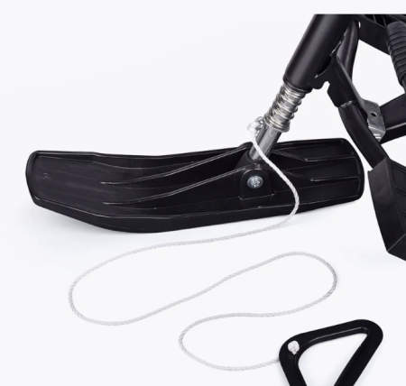 Снегокат детский 505 "TWINS BABY PUSH" разборный для двоих с двумя складными спинками и толкателем ( фото