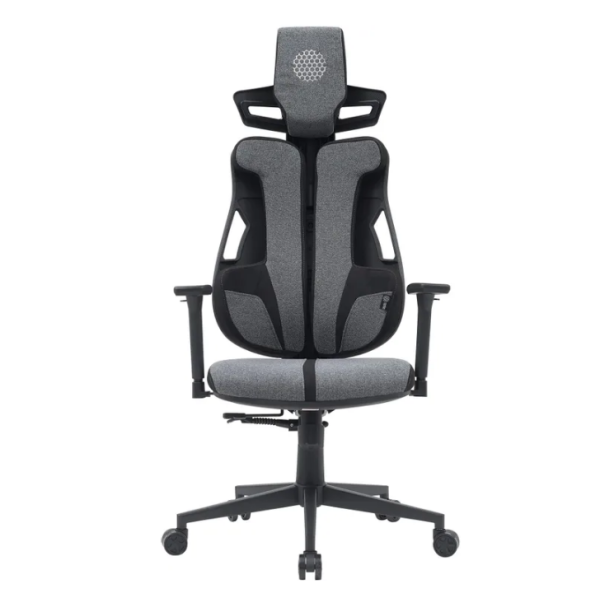 Кресло Cactus CS-CHR-DUO серый/черный с подголов. крестов. сталь пластик черный CS-CHR-DUO-GYBK , шт фото