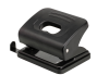 Дырокол OfficeSpace 20л., пластиковый, черный, с линейкой фото