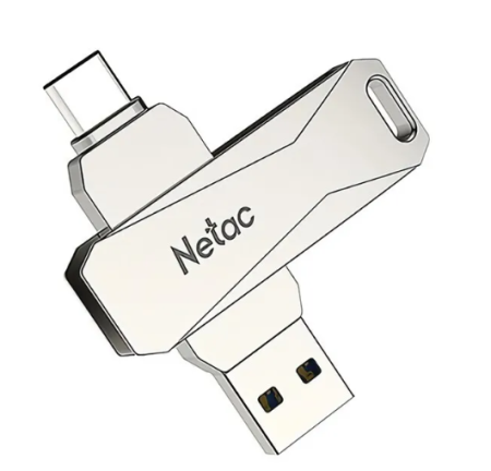 USB флеш-накопитель 32GB Netac U782C Dual, USB + TypeC, серебро USB 3.0 NT03U782C-032G-30PN фото