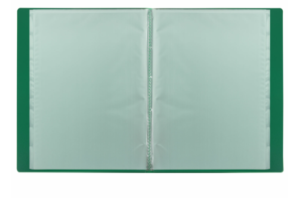 Папка с 30 вкладышами BRAUBERG Office, зеленая, 0,5мм, 271326 фото