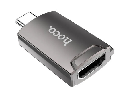 Переходник Type-C - HDMI HOCO UA19 Easy серый фото