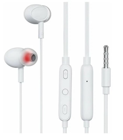 Наушники с микрофоном PERO EP14 белый EP14WH купить ЦИТ Наушники с микрофоном PERO EP14 белый EP14WH фото