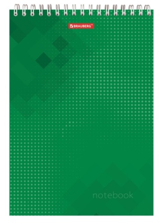 Блокнот БОЛЬШОЙ ФОРМАТ (200×290 мм) А4, 80 л., гребень, картон, жесткая подложка, BRAUBERG, 129804 фото