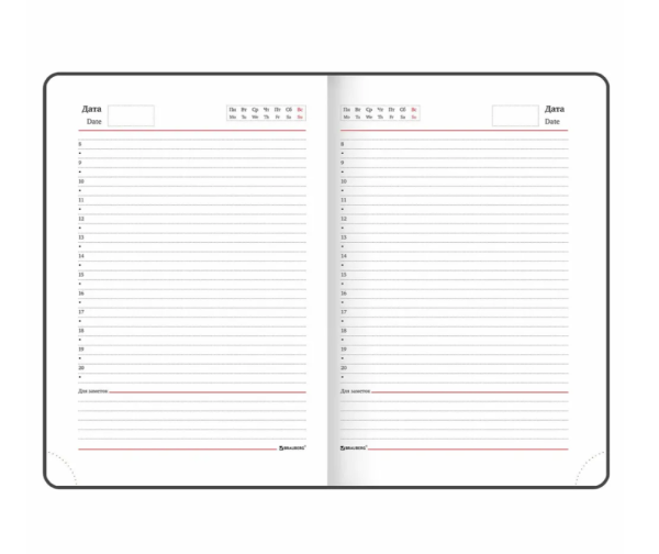 Ежедневник недатированный А5 138х213мм BRAUBERG Wood под кожу, резинка 136л, бордовый, 111675 фото