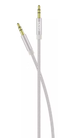 Аудио-кабель PERO MC-01 2x3.5 JACK, 1м, Silver  PRMC-011MS фото